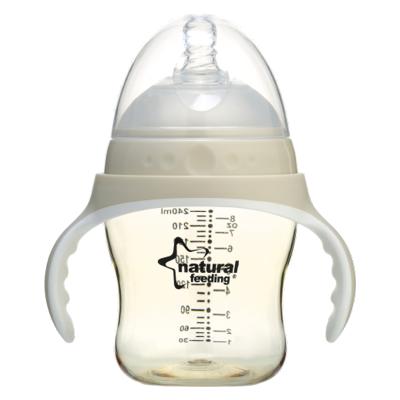 China BPA Free High Quality Custom Wide Neck Newborn Baby Bottle 8oz 240ml PPSU for sale