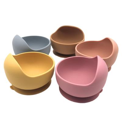 China BPA Free Inventory BPA Free Inventory Food Grade Toddlers Dinner Suction Dish Tableware Kids Silicone Baby Friendly Bowl for sale