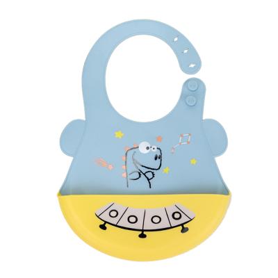 China New Design BPA Free Cotton Waterproof Silicone Baby Drool Free Bibs For Toddlers Kids for sale