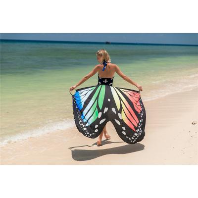 China Plus Size Newest 2022 Summer Polyester Animal Print Beach Cover Up Beach Wear Holiday Seaside Towel Sexy Women's Beach Cover Up Dress for sale