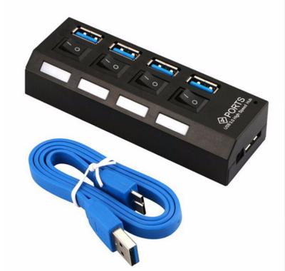 China Micro Mini Powered USB 3.0 Hub 4 Ports Support WINDOWS IOS Operating System With On / Off Switch for sale