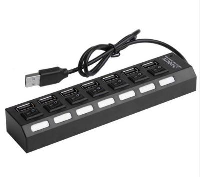 China 7 Ports Powered USB 2.0 Hub 480Mbps Portable 16.5 * 3.5 * 2.5cm For PC Laptop MAC for sale