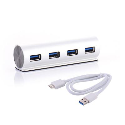 China High Speed Powered USB 3.0 Hub  Aluminum Alloy 4 Port Over - Current Protection For Video Game for sale