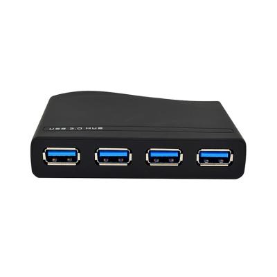 China Mini Super Speed Black Usb Port Hub , Plastic 4 Port Usb 3.0 Hub Supports Scalable for sale