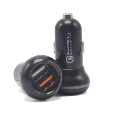 China High Power Universal USB Car Charger Quick Charge Black / Whitefor Andriod / Iphone for sale