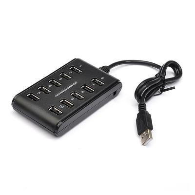 China Hi - Speed 10 Port Multi Usb Connector , Lightweight Portable Battery Powered Usb Hub for sale