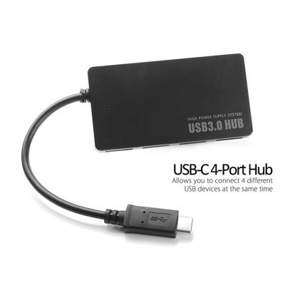 China Black Lightweight  Portable USB Type C Hub 3.0 1000Mbps For PC Apple Macbook for sale