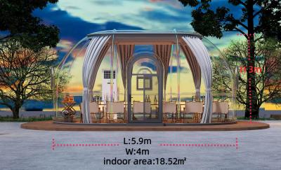 China Camping Outdoor Bubble Tents 18.52M2 Pre Fabricated Homes Dome Transparent Tent 3M for sale