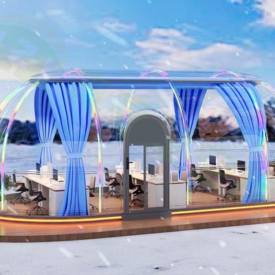 China Luxury 15.2m2 Star Dining Bubble Tent Room Outdoor Dome Prefabricated Garden Room for sale