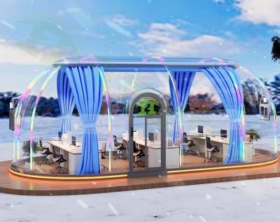 China Hotel Dome Tent Modular Homes Prefab Sunscreen Double Bubble Polycarbonate Dome Tent for sale