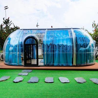 China Hot Selling New Design PC Dome Hotel Polycarbonate Dome Tent Modular Prefab Dome house For Resorts for sale