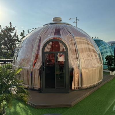 China Prefab House Pc Transparent Bubble Dome Double Dome House Tents with Bathroom for sale