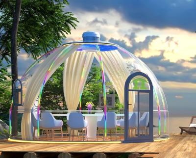 China Moderne luxe geprefabriceerde modulaire kassen orkaanbestendige PC Dome tent voor Resort Villa Capsule Dome Design Te koop