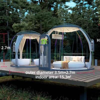 China Double Rooms Bubble House for Garden Clear Dome Tent Hotel Bubble Tent Outdoor Camping Tent for sale