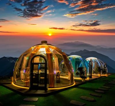 China Romantic Modern Design Bubble House PC Dome Tent for Outdoor Commercial Leisure Assembled Coffee Shop Dome House for Hotels for sale