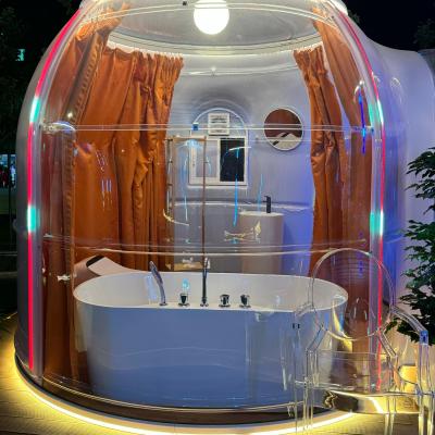 China Hot Selling Customized Transparent Outdoor Geodesic Dome Tent Modern Bubble House Design Modular Green Houses for Entertainment for sale