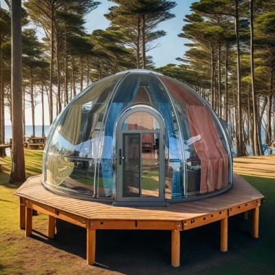 China Newest Villa Prefab Houses Resort Bubble Tent Transparent Prefabricated Dome Houses for sale