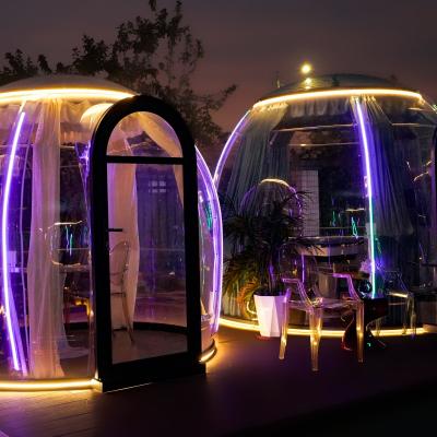 China Customized 2.4M Full 360°Transparency Polycarbonate Bubble House Transparent Dome Tent for sale