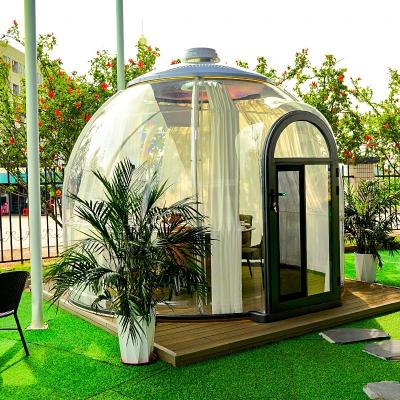 China Full 360°Transparency Polycarbonate Modular Dome Tent Outdoor Glamping Dome Tent House for sale