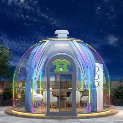 China Luxury Waterproof PC Bubble Tent House Camping Prefab House Transparent Dome Glamping House for sale