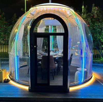 China Hot-Selling New Design PC Hotel Transparent Dome Tent Modular Prefab Bubble House Dome house For Dining for sale