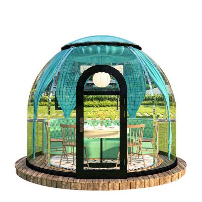 China Transparent PC Dome Spherical Dining Room in Steel Structure Bubble House for Star Gazin for sale