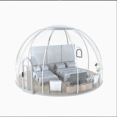 China Solid Sheet Homes Prefab Buiten Bubbel Tent Restaurant Nacht Scène Transparante Camping Tent Te koop