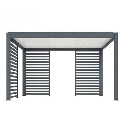 China Patio Flipping Louver Pavilion Garden Villa Upscale Awning Aluminum Alloy Pavilion Sunshade for sale