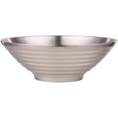 China Durable Stainless Steel Double-Layer Heat Insulated Soup Bowl Cap Super Spicy Spicy Large Ramen Bowl for sale