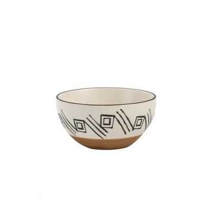 China Viable Japanese Children Breakfast Rice Bowl Parent-Child Small Bowl Hand Painted Ceramic Seasoning Bowl 4