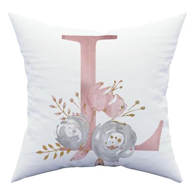 China Solid Sofa Pillow LOVE English Alphabet Color Print Short Plush Cushion Cover Sofa Pillow With Core for sale