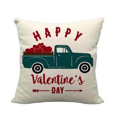 China Encrypted Sofa Pillow LOVE Fine Linen Pillowcase Cushion Canvas Pillow With Core for sale