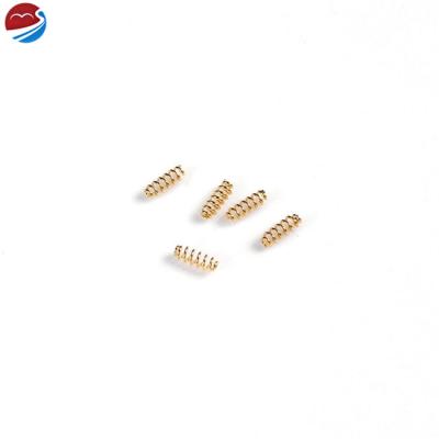 China Custom Micro Coil Stainless Steel Gold Plating Small Coil Compression Spring For Watch for sale