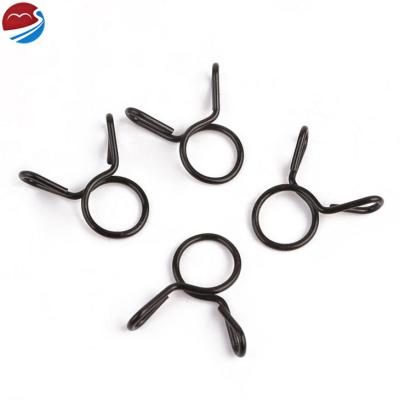 China Single Baked Steel Black Paint Custom Coil Spring Guides Coil Torsion Spring Clamp For Water Pipe for sale