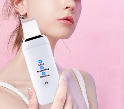 China Hot Sale 2021 Factory Price Beauty Ultrasonic Skin Scrubber Widespread DEEP CLEANING Beauty Facial Device for sale