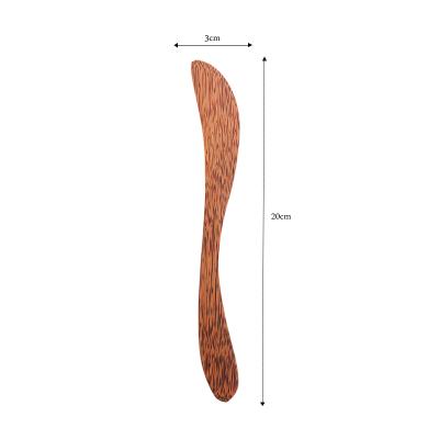 China Reusable 100% Natural Eco Friendly Sustainable Personalize Portable Travel Coconut Wood Tableware/Cutlery for Family for sale