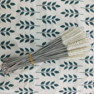 China Straw Cleaning Brush Stainless Steel durable viable wash 22cm Straw Brush Cleaner drinkable for sale