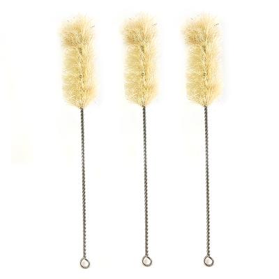 China Straw Cleaning Sisal Brush made of wool pile glass or disposable eco-friendly soft bamboo for sale