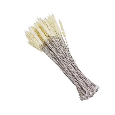 China Sustainable Eco - Friendly Sisal Hemp Cleaning Tube Brush For Bamboo Drinking Straws for sale