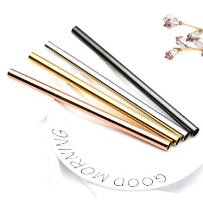 China Bamboo Straw Cleaner Variety Reusable Reusable Metal Drinking Straws Stainless Steel Straw for sale