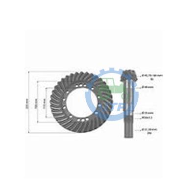 China 3427358M91 8/31 Bevel Gear Shaft Crown Wheel & Pinion For  for sale