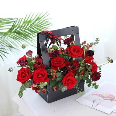 China Hot Sale Simply Recyclable Low Cost Custom Design Flower Packaging Box, Flower Basket for sale