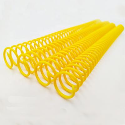 China Pvc Comb Binding Wire O Pvc Binding Pound Binding Spiral Material Yellow Plastic Wire Spool Plastic Ring for sale