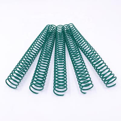 China 6-50 mm Green Color PVC Plastic Binding Coil Luxury Notebook Use Spiral Binding Coil for sale