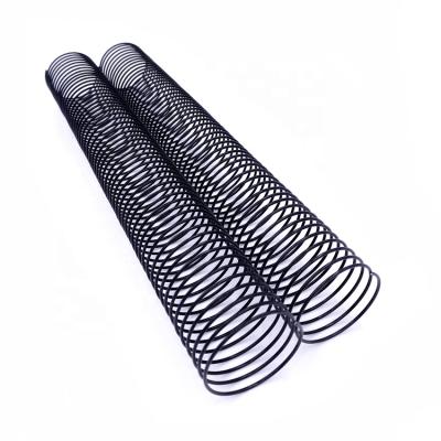 China Book Binding A4 B5 Size 42mm Black Color Nylon Coated Metal Wire Binding Spool For Book Binding Metal Spiral Wire for sale