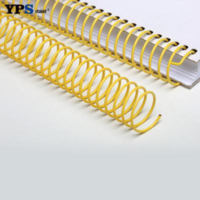 China Luxury Eco - Friendly Yellow Color Metal Spiral Coiled Double O Binding Spiral for sale