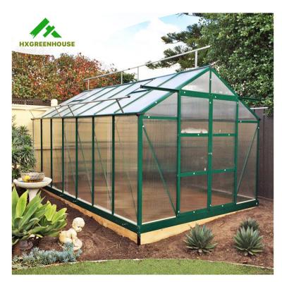 China Single-Span High Quality Agricultural Greenhouses Greenhouses Winter Garden PC Sheet Climate Control Screen Green Diy Powder Coated 6mm for sale