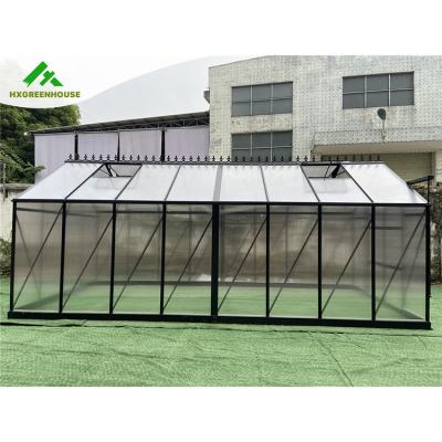 China Low costchina hot tent low price agricultural green house frame solor polycarbonate easily assembled poly greenhouse for sale for sale