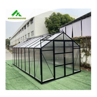 China PC Sheet Guangzhou Grow Vegetables Powder Coated 10mm Gazebo Window Strawberry Industrial Agriculture Greenhouse Commercial Greenhouses for sale