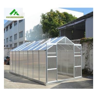 China Easily Assembled Prefab Poly Carbonate Singlespan Backyard Scaffolding Metal Manufacturer Modern Frame Structures Of Greenhouses For Tomato for sale